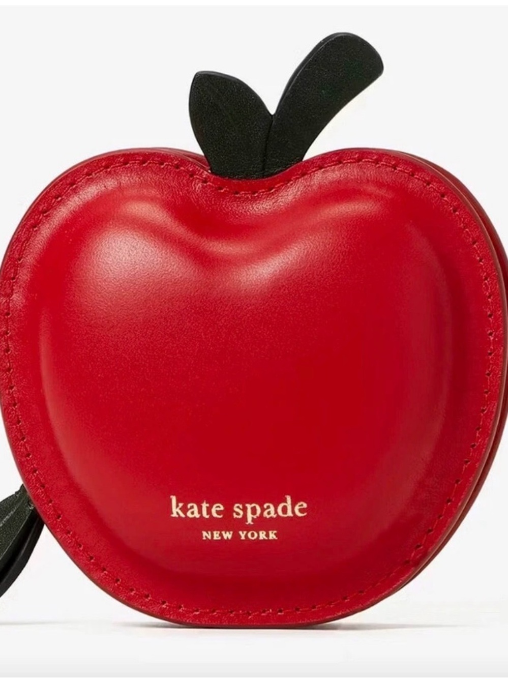 NWT Kate Spade New York On A Roll 3D Leather Apple Coin Purse Bag Charm